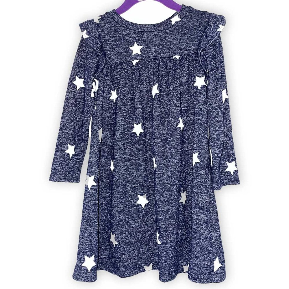 Gap Toddler blue Dress 4T long-sleeve white stars